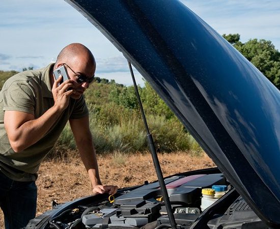 Man Stranded Car Broken Down