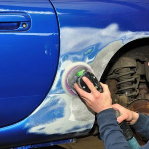 collision repair albuquerque grinding on body panel